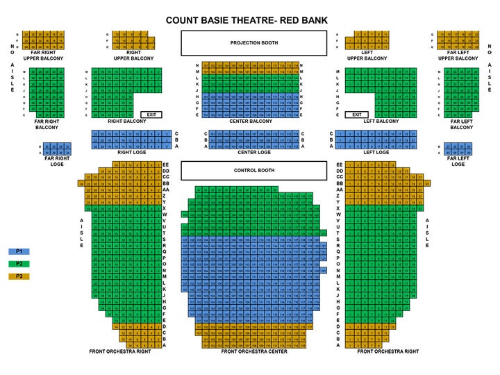 Count Basie Theatre Seating Layout