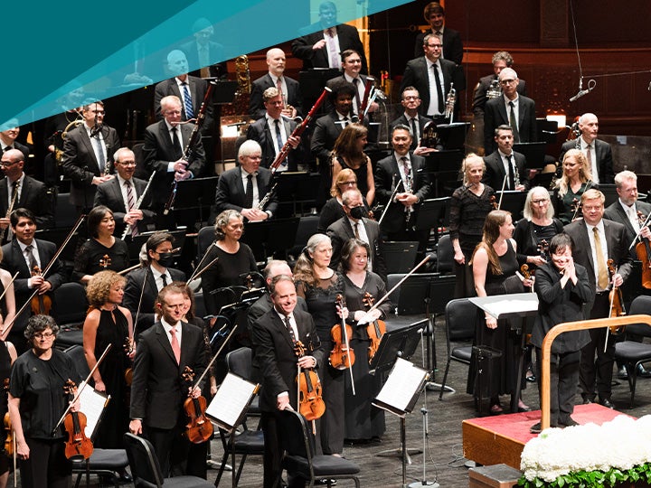 Xian Zhang and the New Jersey Symphony receive applause after a performance at NJPAC