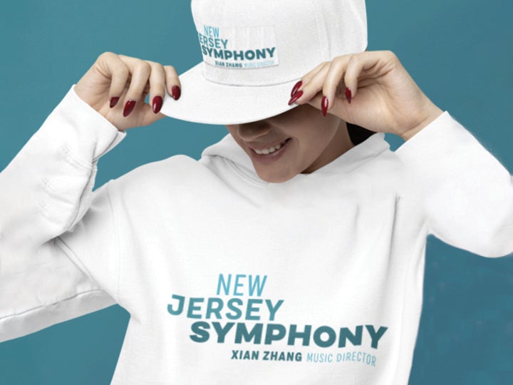 Model wearing New Jersey Symphony merchandise